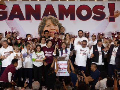 Delfina Gómez se declara gobernadora en el Edomex; presumen ventaja en encuestas (Video)