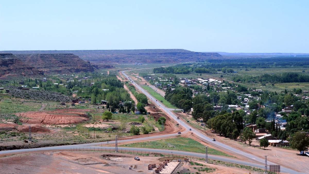 Ruta 7 en Añelo. Fuente: (Instagram)