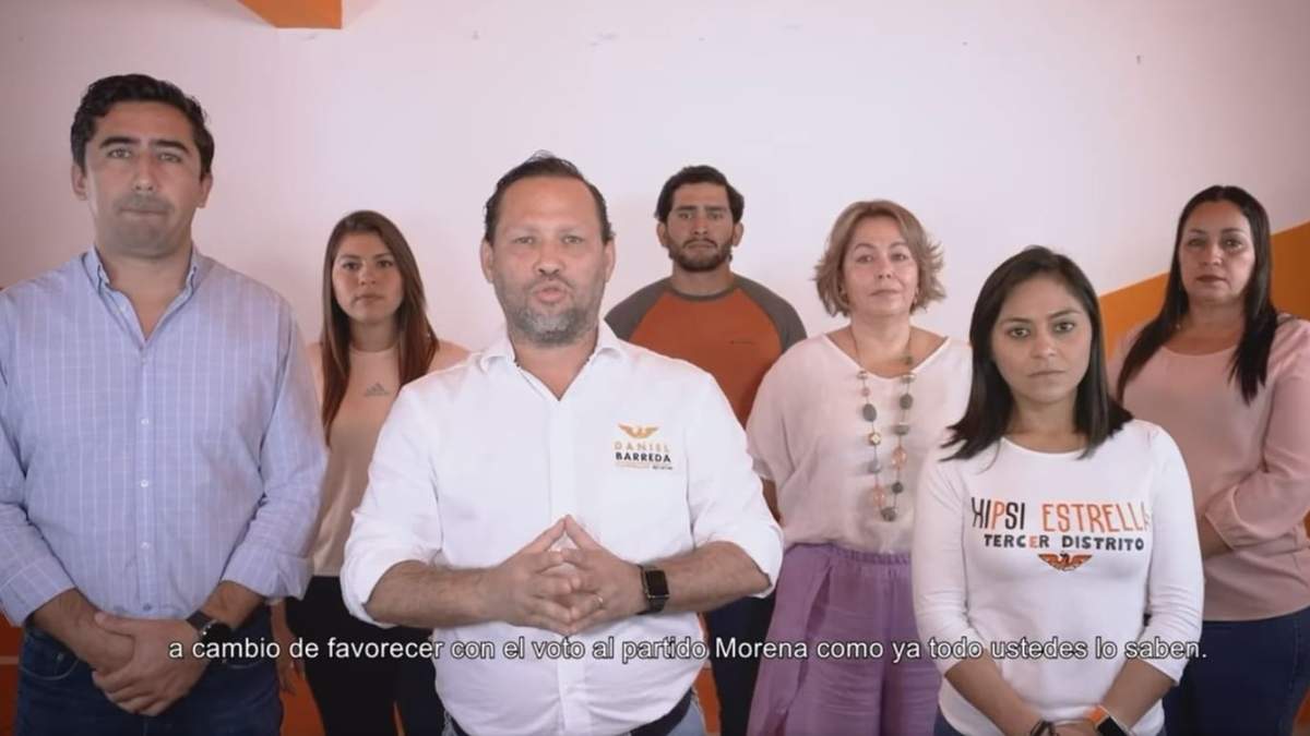 Daniel Barreda Pavón, coordinador de Movimiento Ciudadano, en el video donde denuncia a los diputados