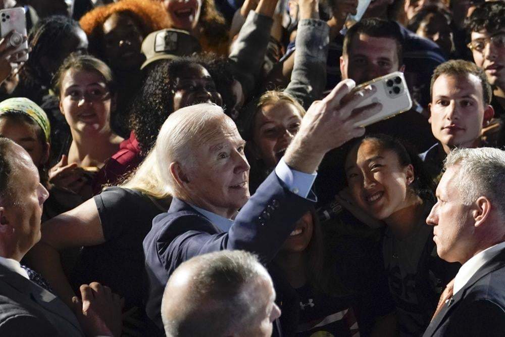 El presidente Joe Biden en un acto de campaña en Yonkers, estado de Nueva York, el 6 de noviembre de 2022