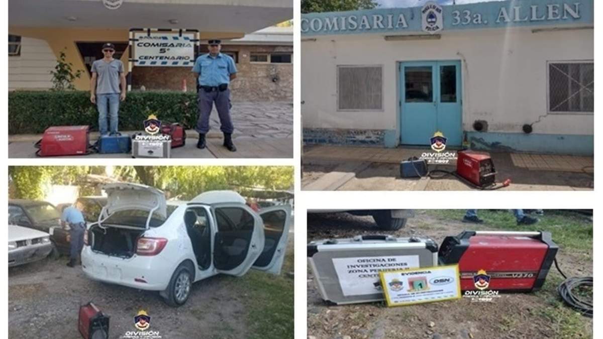 Elementos recuperados por la Policía. Fuente: (Prensa Policía)