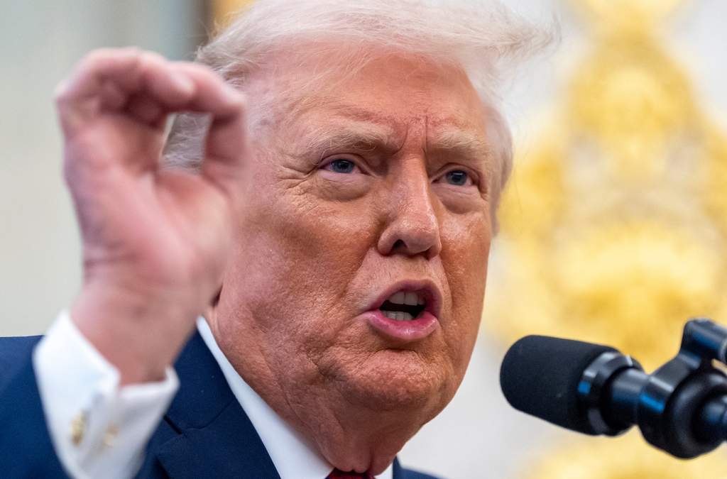 El presidente Donald Trump en un evento en la Casa Blanca en Washington el 15 de diciembre del 2025