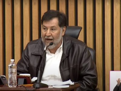 Noroña se niega a usar cubrebocas en el INE; 'me quieren amordazado', dice