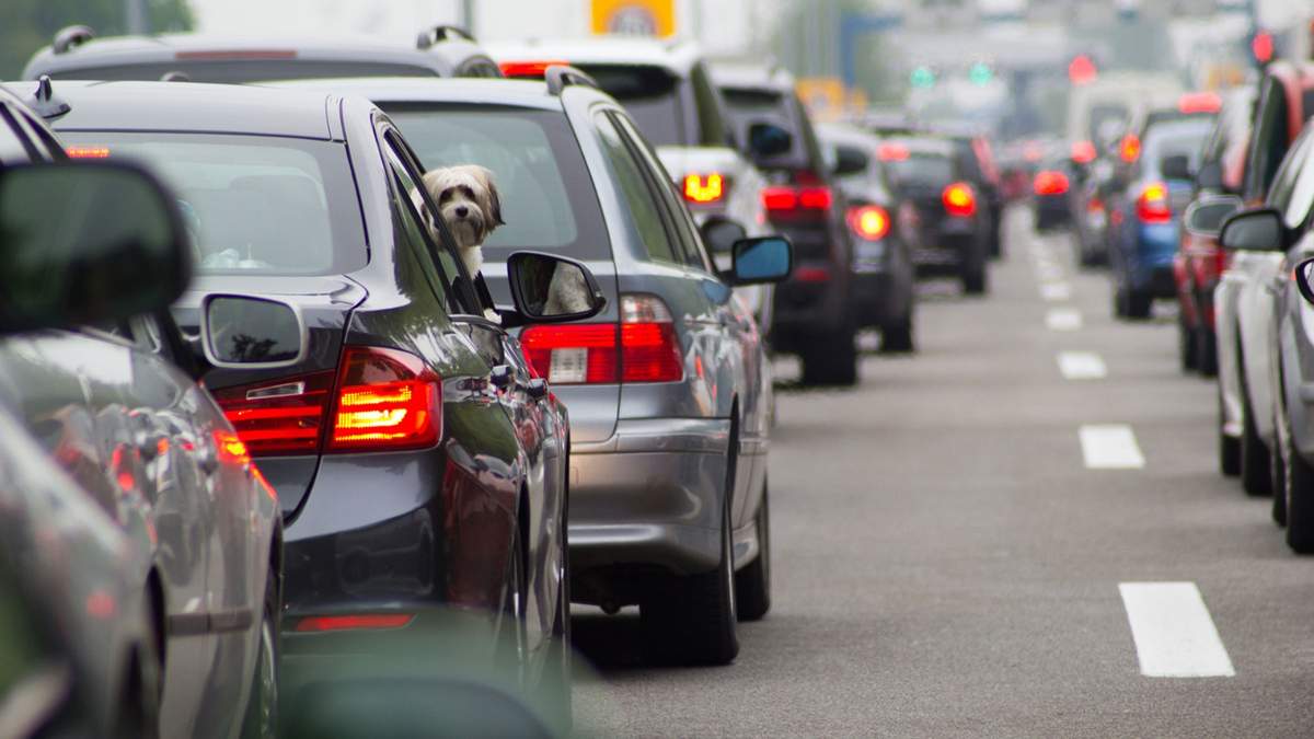 Tránsito congestionado. Fuente: (Twitter)