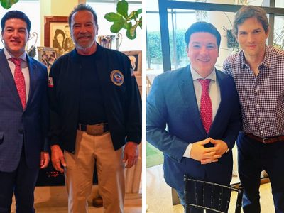 Samuel García ahora va a California y posa con estrellas de Hollywood