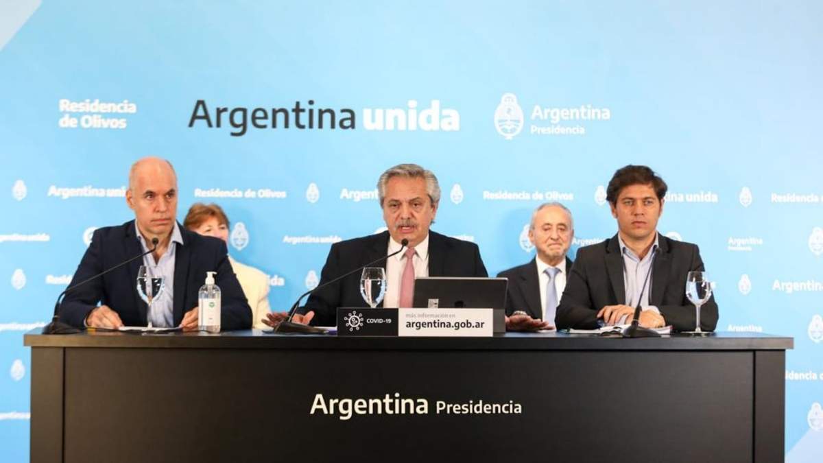Rodríguez Larreta, Fernández y Kicillof. Fuente: (Twitter)
