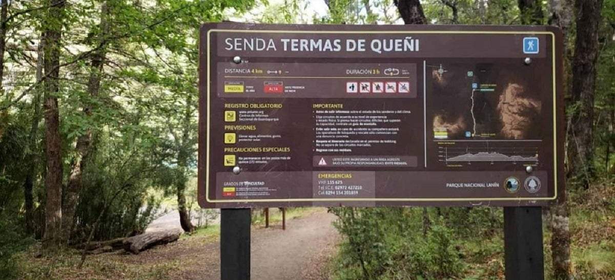 Termas de Queñi, la zona donde se registró crueldad animal. Fuente: (Facebook)