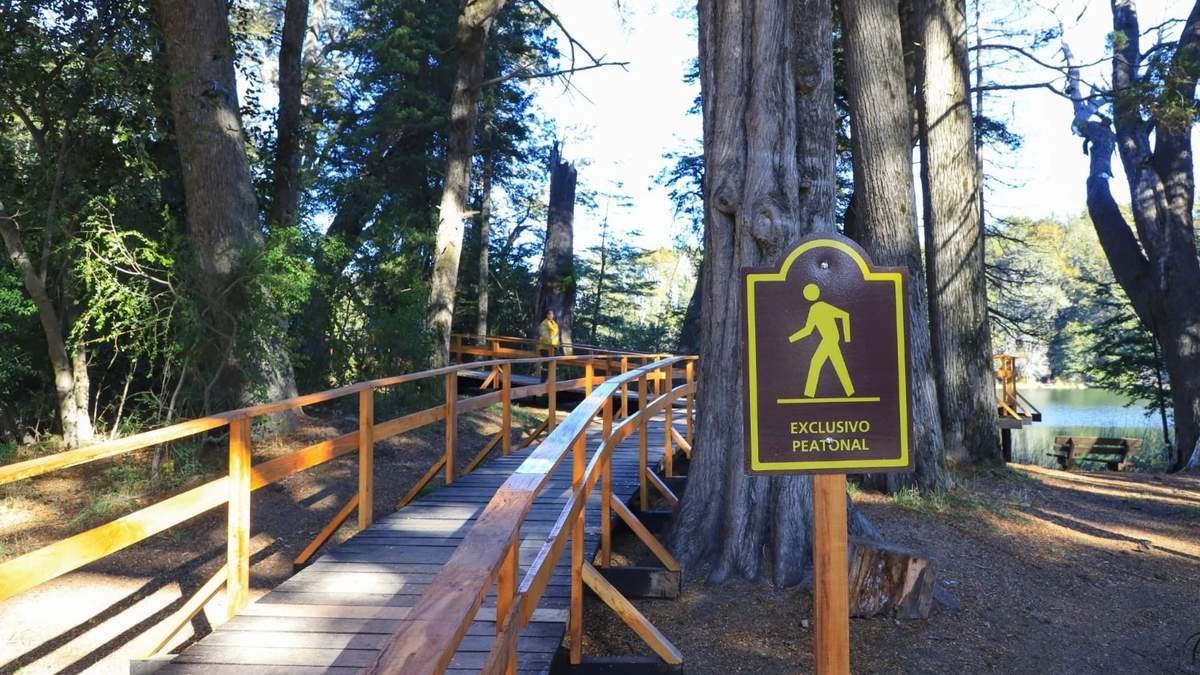 El paseo de Selva Triste en Villa La Angostura. Fuente: (Twitter)