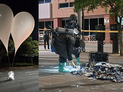 Norcorea vuelve enviar globos con basura al Sur a pesar de advertencia de Seúl