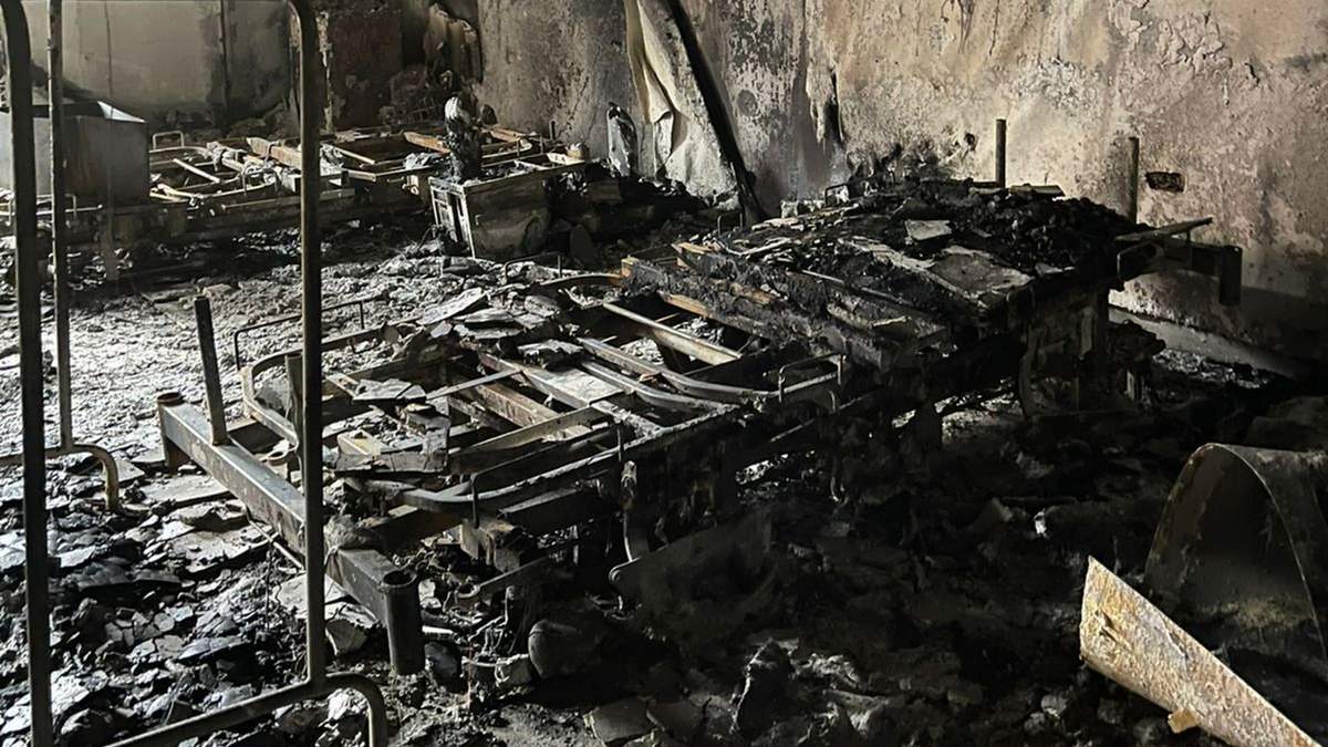 El hospital afectado por el incendio. Fuente: (Twitter)