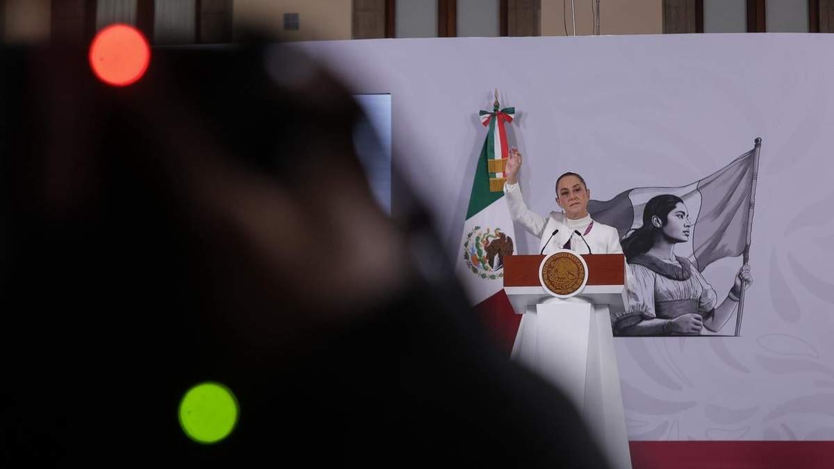 Claudia Sheinbaum en la conferencia mañanera del lunes