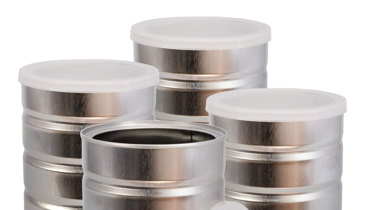 Latas de leche. Fuente: (X)