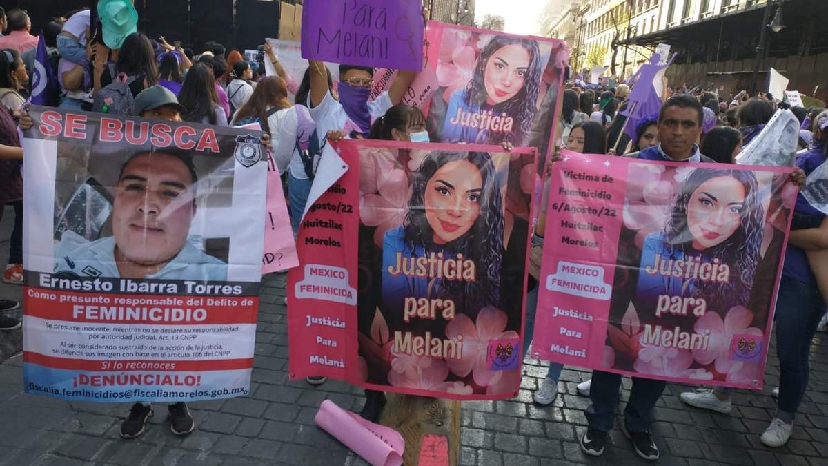 Marcha para exigir justicia por el feminicidio de Melanie Fernanda