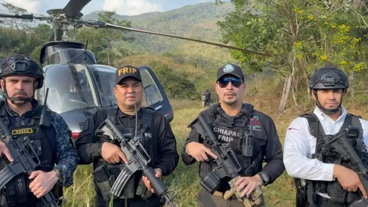 Autoridades llevan a cabo un operativo en La Frailesca, Chiapas, donde mataron a dos presuntos criminales después de que grupos armados incendiaron vehículos en Villaflores
