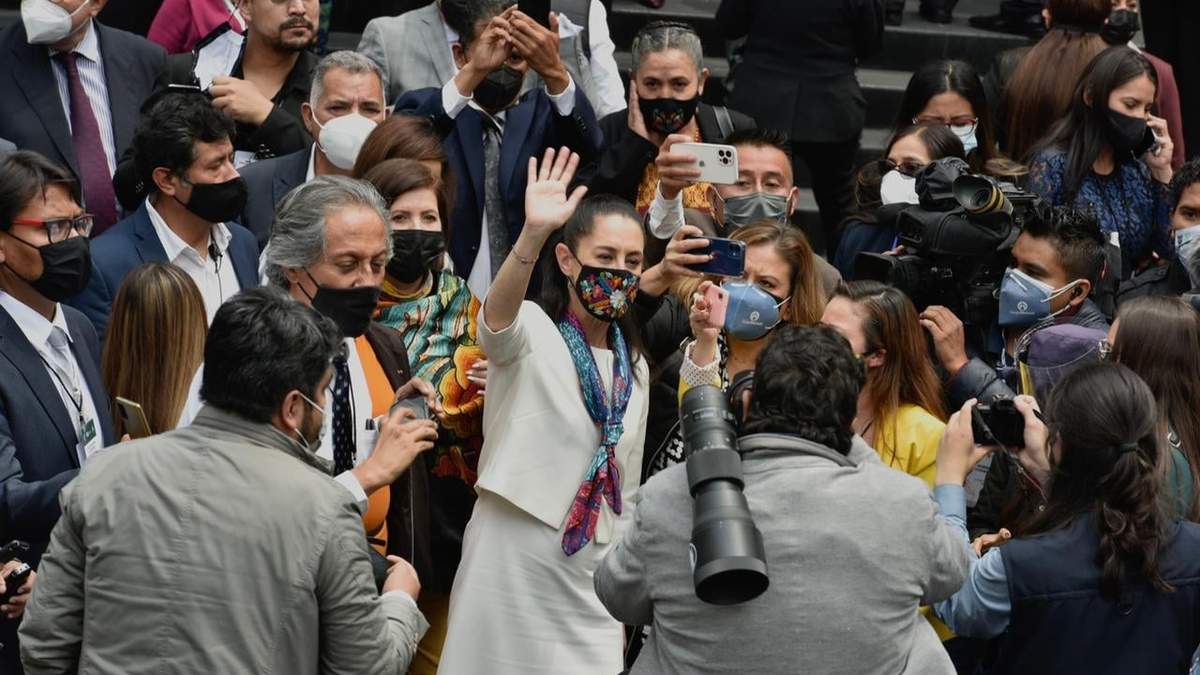 Claudia Sheinbaum al término de su tercer informe