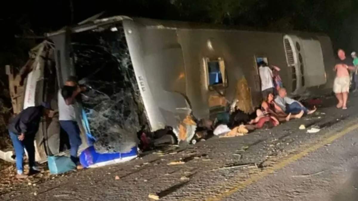 El autobús accidentado en Brasil