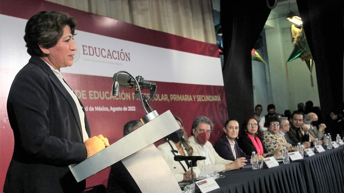 Delfina Gómez, en la presentación del plan
