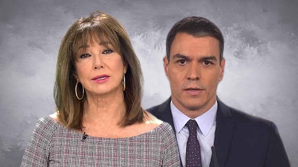 Ana Rosa Quintana y Pedro Sánchez. Fuente: (Minuto Neuquén)