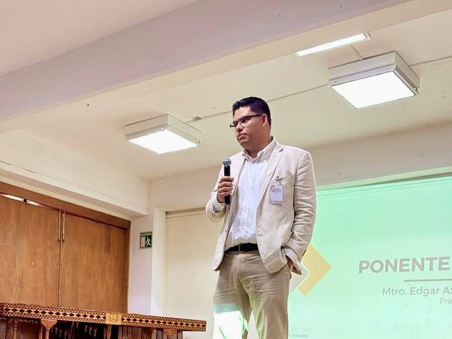 El presidente de la Coparmex Chiapas, Édgar Axel Benítez Aguilar