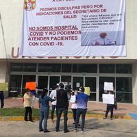Paciente con covid-19 muere en los pasillos de la clínica covid ISSSTE en Comitán