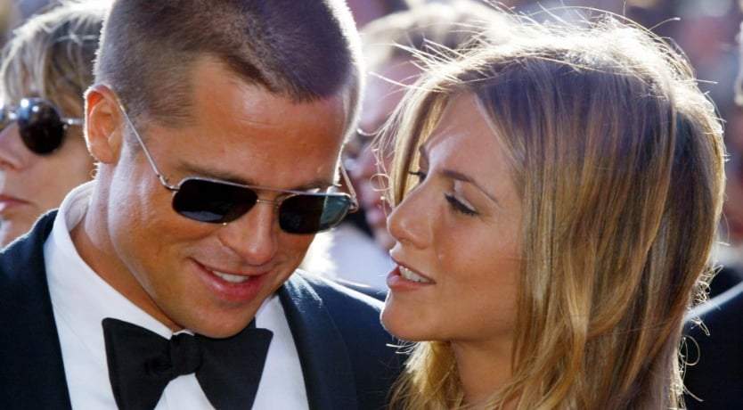 Brad Pitt y Jennifer Aniston. Fuente: (Twitter)