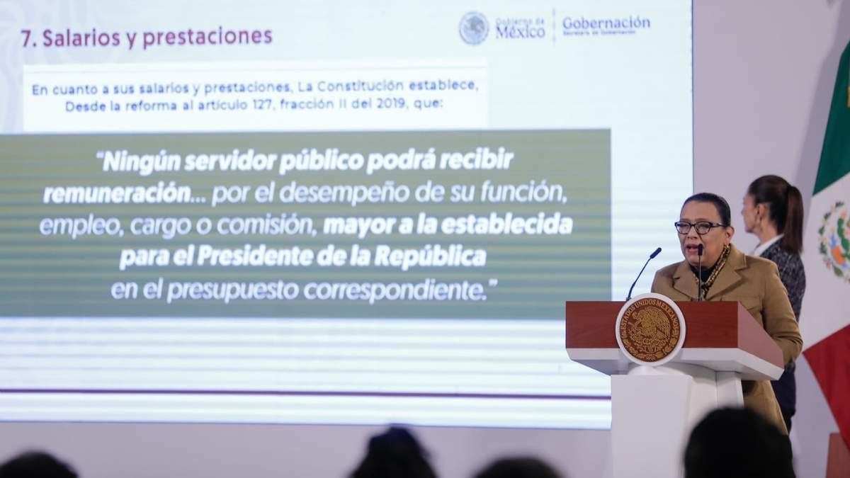 La secretaria de Gobernación Rosa Icela Rodríguez