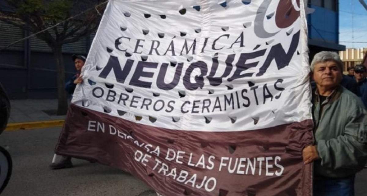 Trabajadores de ex Cerámica Neuquén. Fuente: (Facebook)