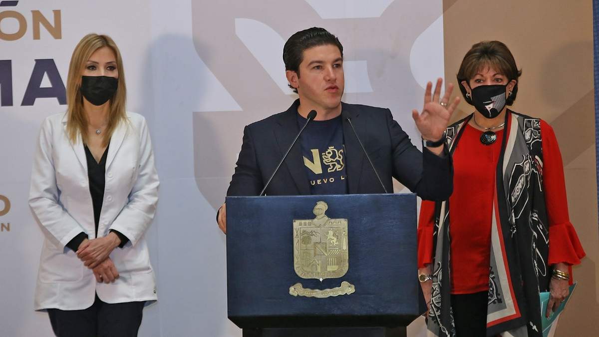 El mandatario durante el anuncio sobre las escuelas y las clases presenciales
