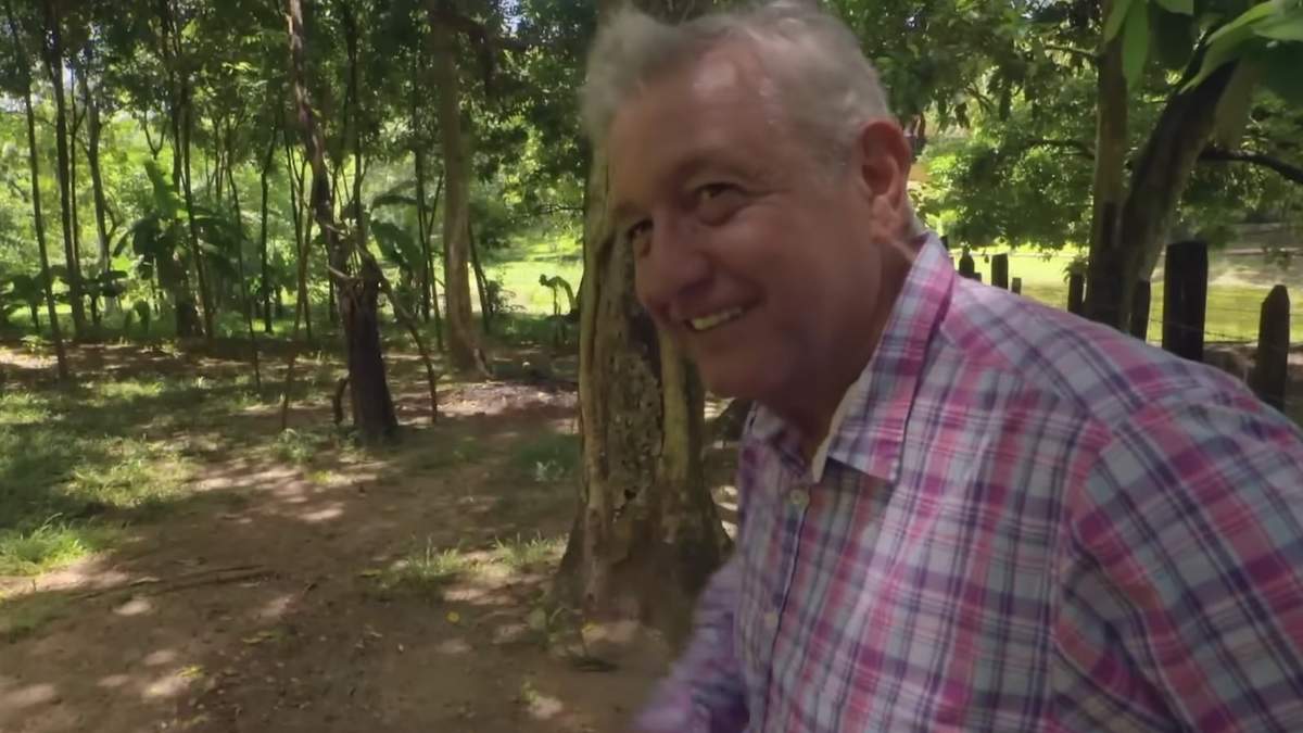 López Obrador en su finca