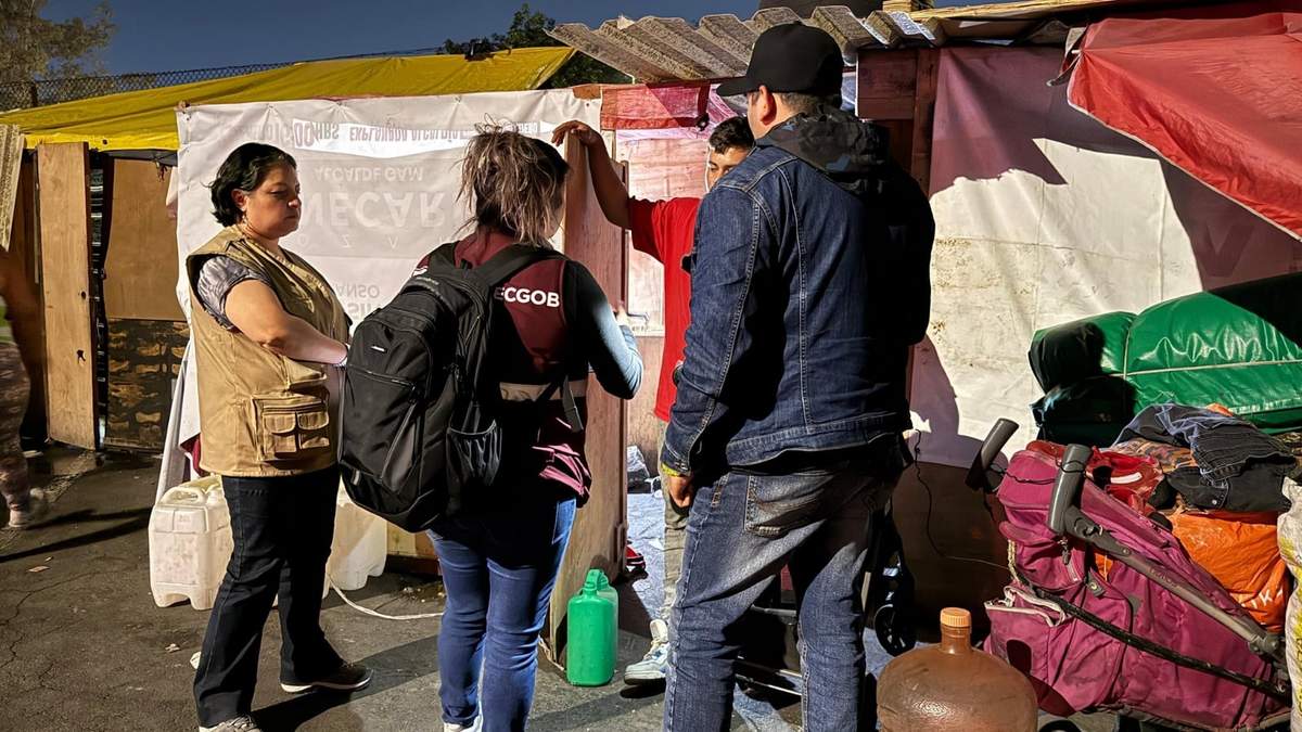 Desalojo de migrantes en la alcaldía Gustavo A. Madero