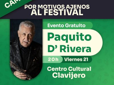 Concierto de Paquito D'Rivera en el Festival de Música de Morelia cambia de sede