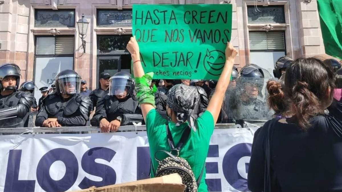 Protesta frente al Congreso de Aguascalientes