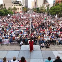 Extrabajadores de Luz y Fuerza dan espaldarazo a Sheinbaum y Brugada