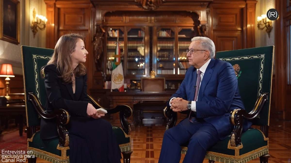 El presidente López Obrador en entrevista con Inna Afinogenova, de Canal Red