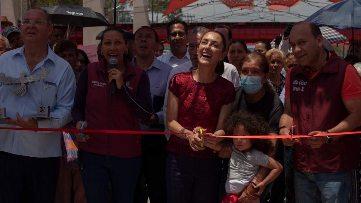 Claudia Sheinbaum inauguró el parque lineal en Venustiano Carranza