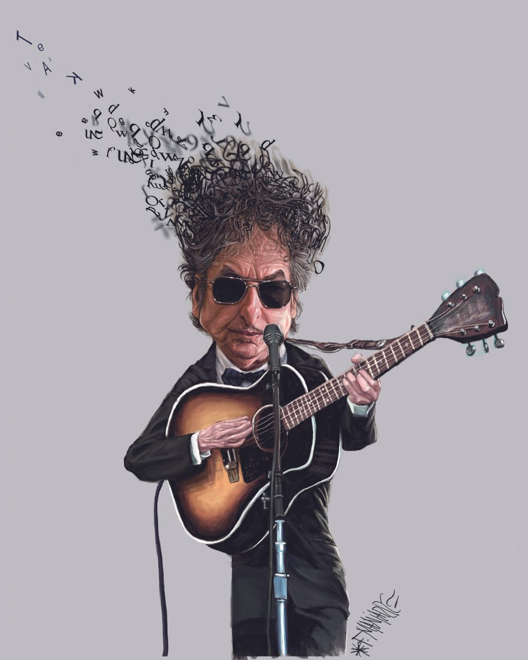 Dylan. Pintura de Jorge Flores Manjarrez