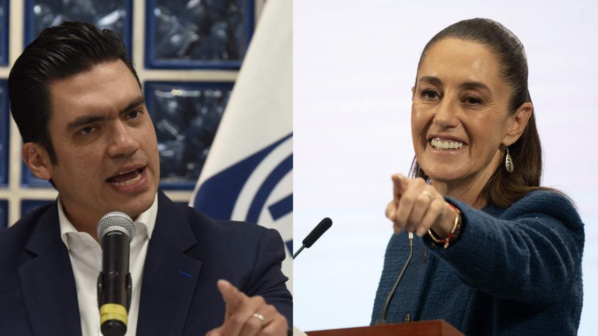 El dirigente panista Jorge Romero Herrera y la presidenta Claudia Sheinbaum