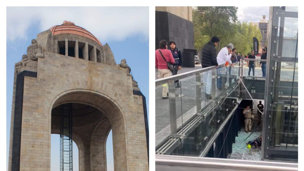 Trabajador cae del Monumento a la Revolución