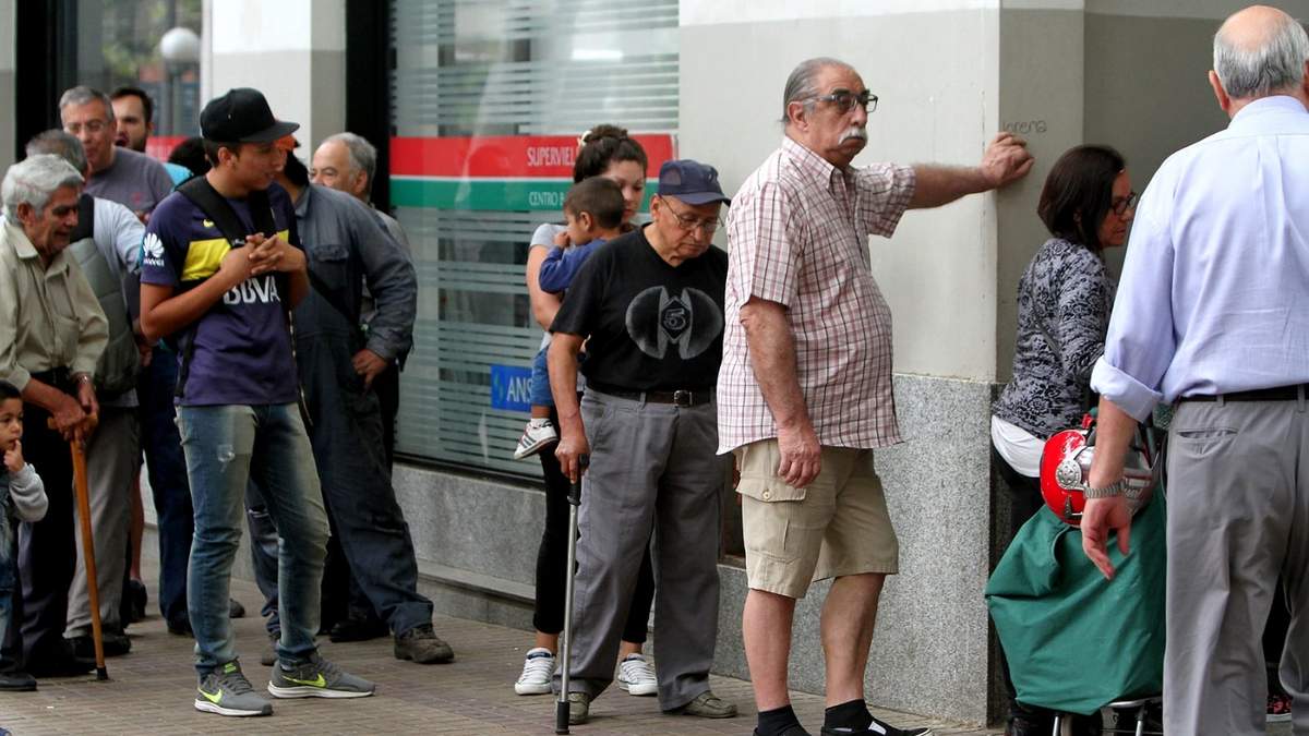 Pago de haberes a jubilados. Fuente: (Twitter)