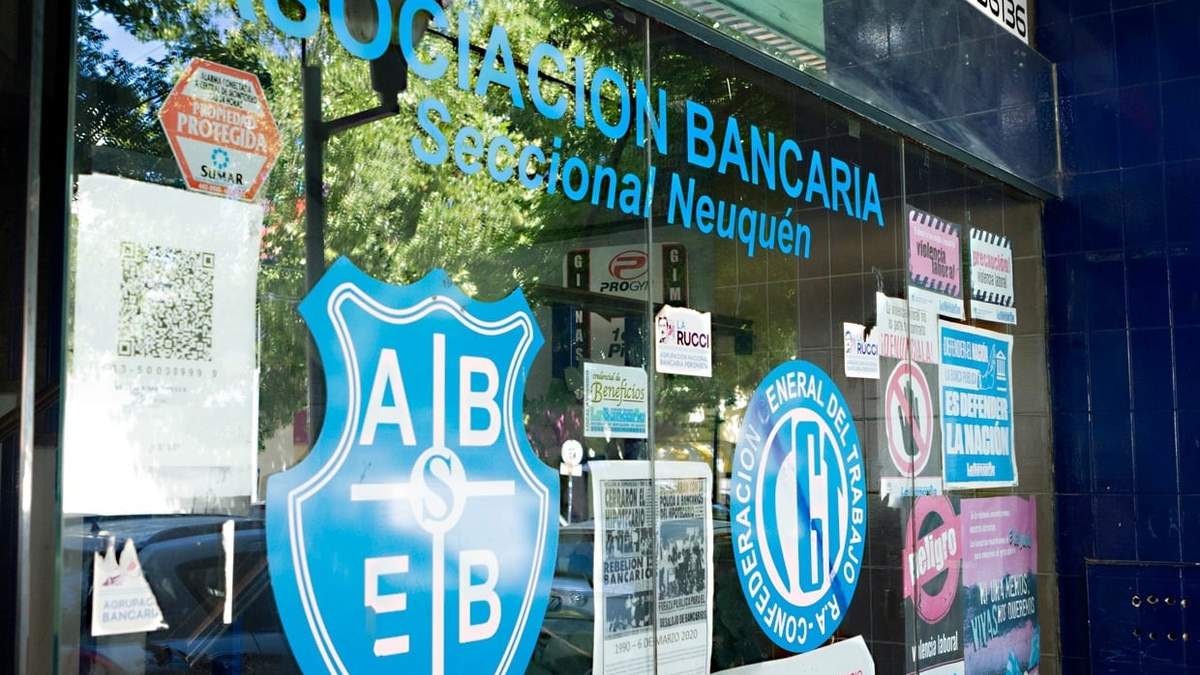 Sede de la Asociación Bancaria en Neuquén. Fuente: (Emiliano Ortiz)