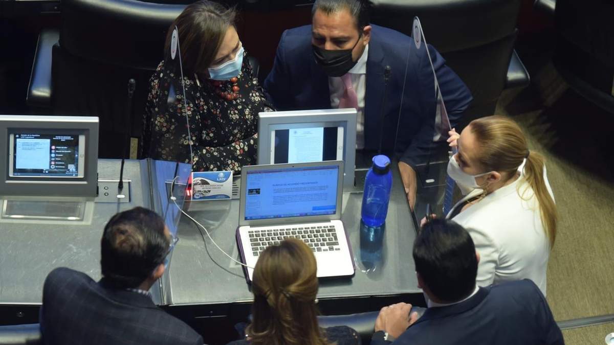 Aspecto de la sesión del Senado