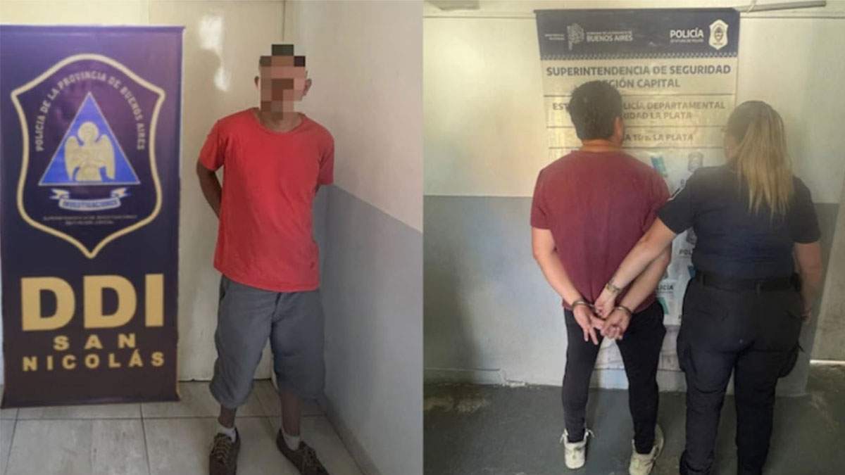 El sujeto detenido en San Nicolás.