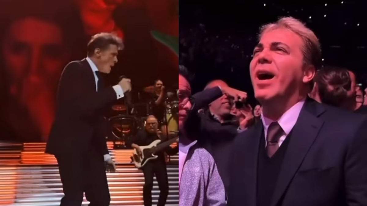 Cristian en el concierto de Luis Miguel