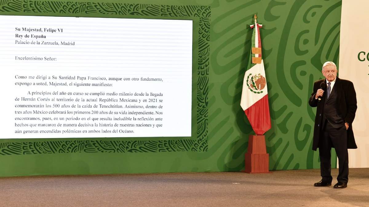 López Obrador leyó la carta enviada al Rey de España