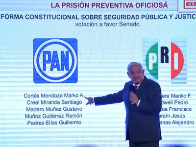 Cortés y Moreno, entre los que en 2008 votaron a favor de la prisión preventiva oficiosa: AMLO