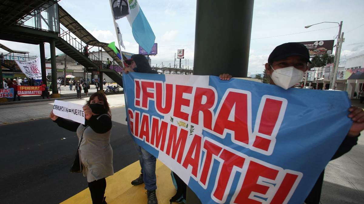 Las protestas en la Ciudad de Guatemala. Fuente: (Twitter)