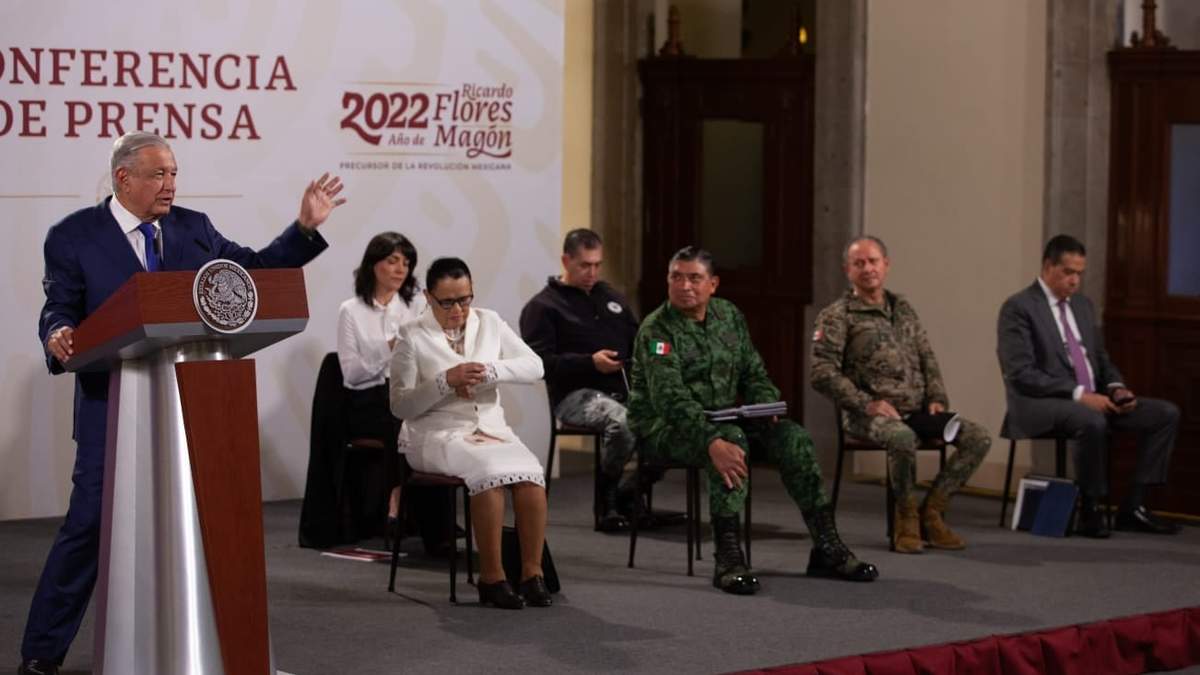 López Obrador en su conferencia mañanera