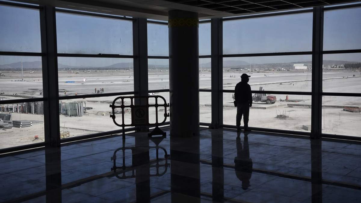 Recorrido por los trabajos en la construcción de la Terminal Aérea del Aeropuerto Internacional