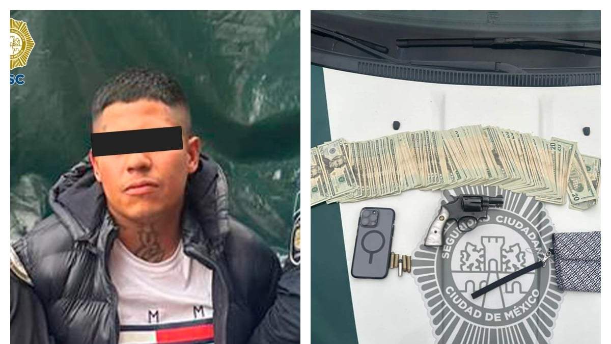 Detenido en Azcapotzalco luego del asalto a dos personas que compraron dólares en el AICM