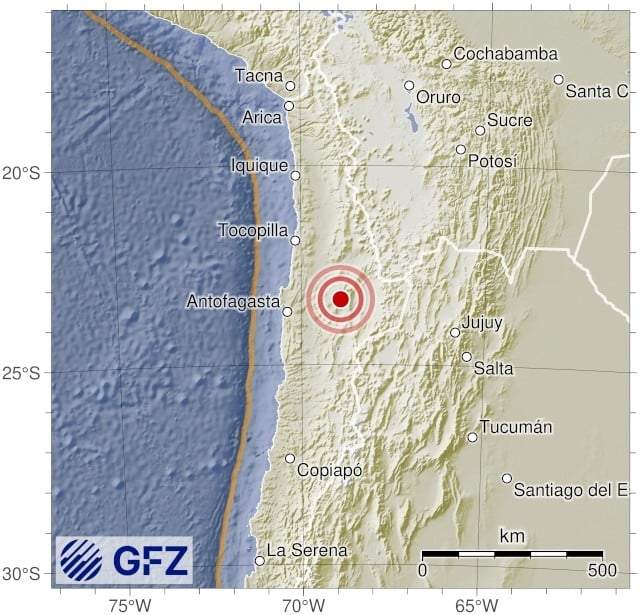 Se registra sismo de 6.1 en Chile